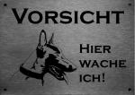 Malinois - Belgischer Schäferhund  | Edelstahl Warnschild